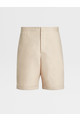 Off White Linen Shorts
