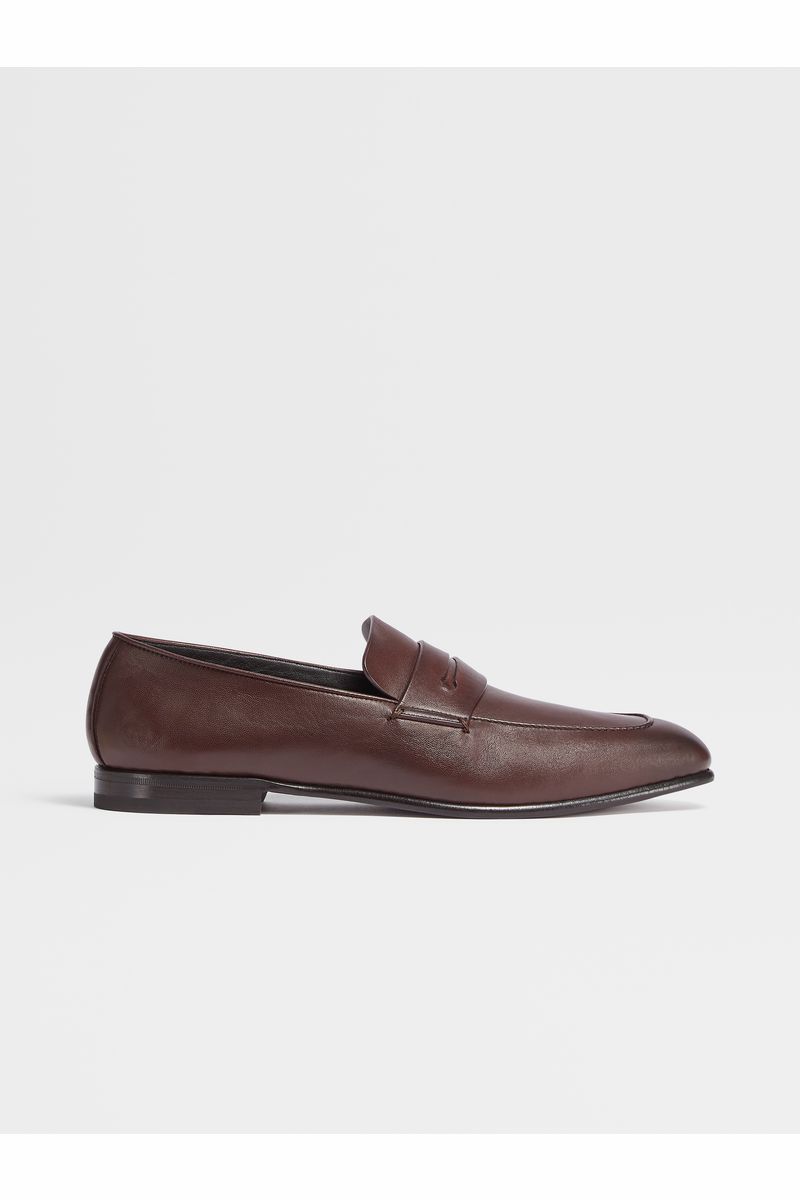 Dark Brown Leather L'Asola Loafers