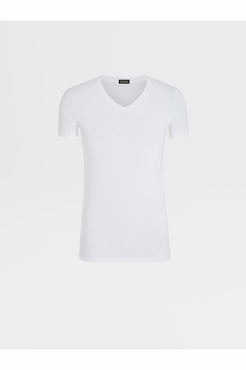 White Stretch Modal T-shirt