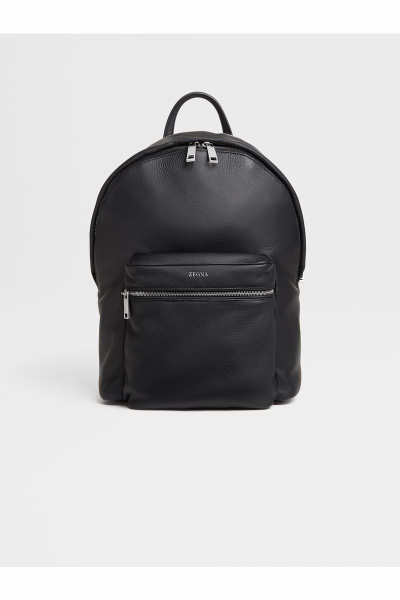 Black Deerskin Hoodie Backpack