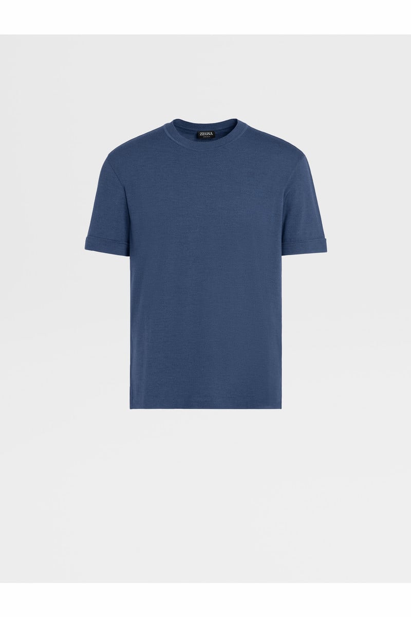 Utility Blue 12milmil12 Wool Short-sleeve T-shirt