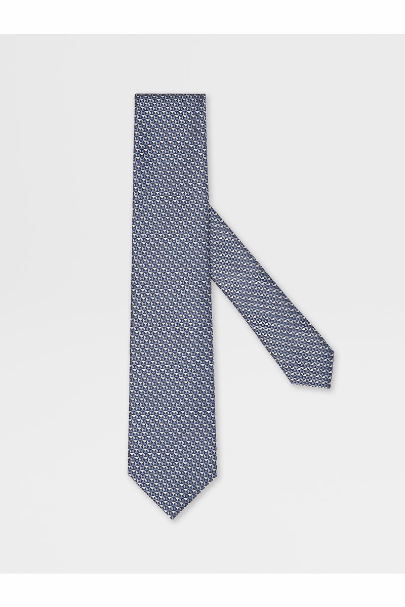 Light Blue Silk Macroarmature Tie