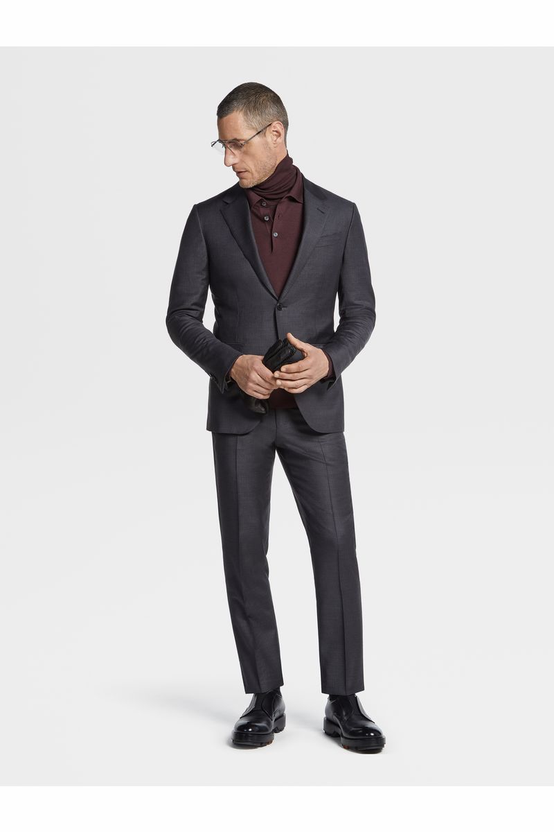 Grey and Dark Grey Trofeo™ Wool Suit