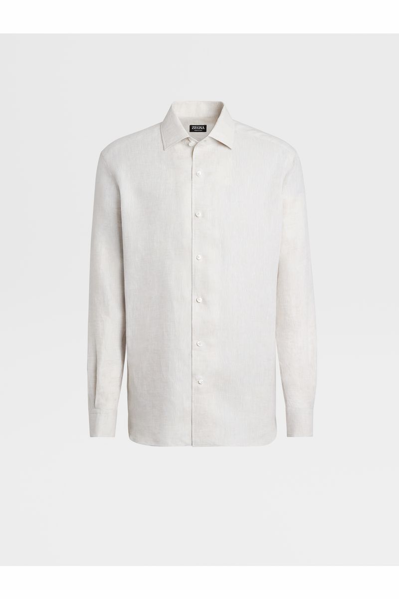 Light Beige Linen Shirt