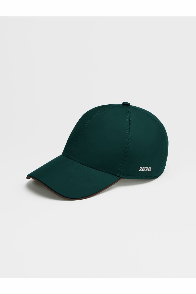 Dark Green Nylon Baseball Cap