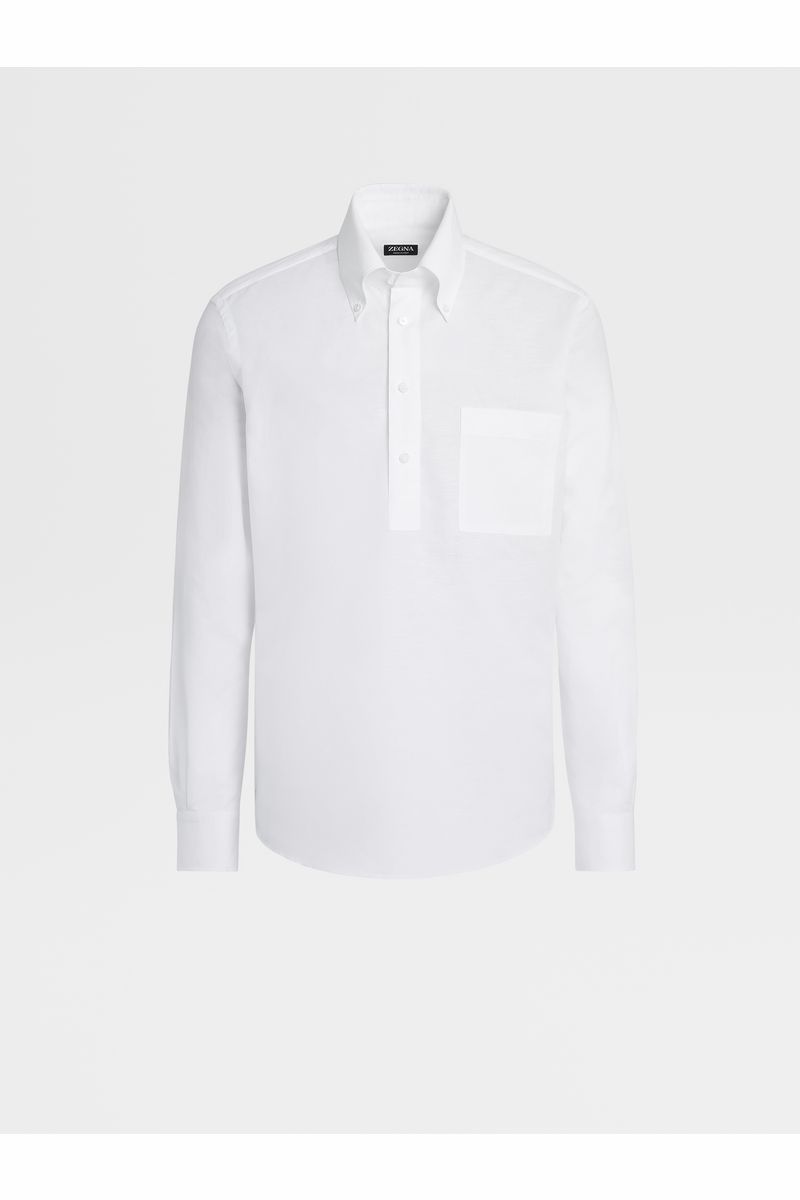 White Linen and Cotton Shirt