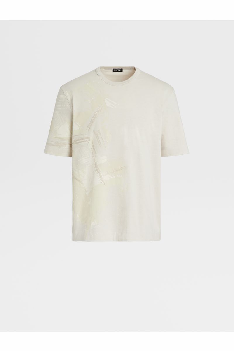 Off White Cotton T-shirt