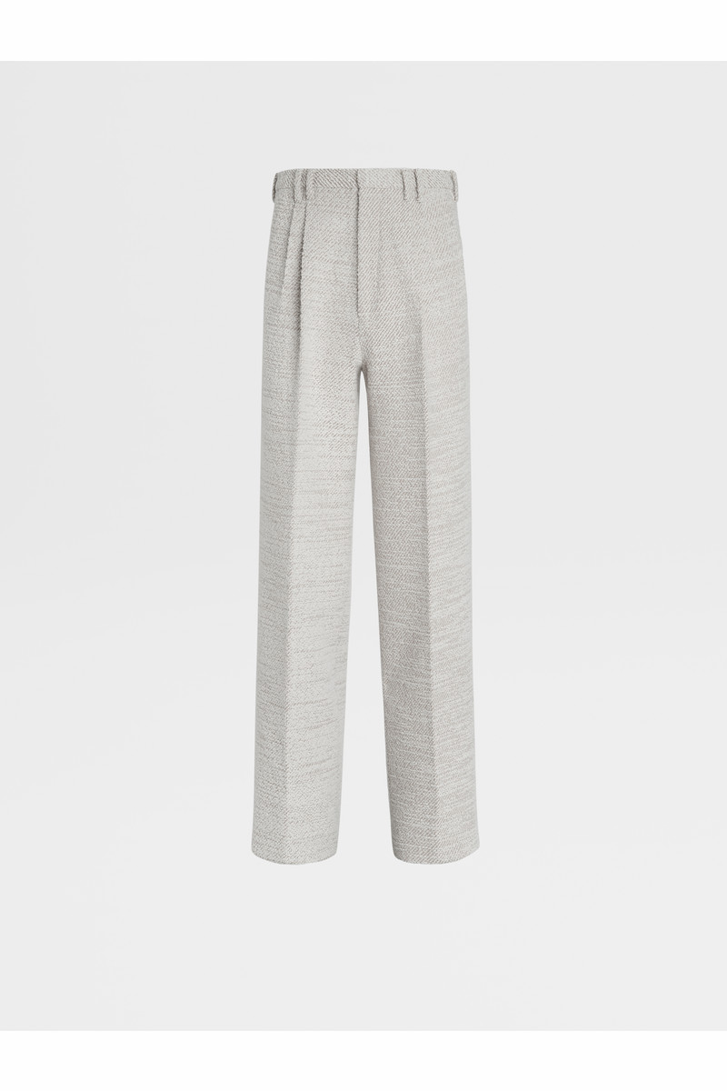 Light Grey Wool Blend Pants